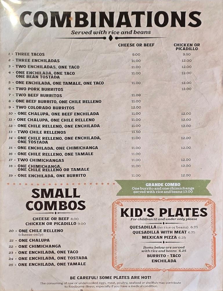 Casa De Oro Menu image 2